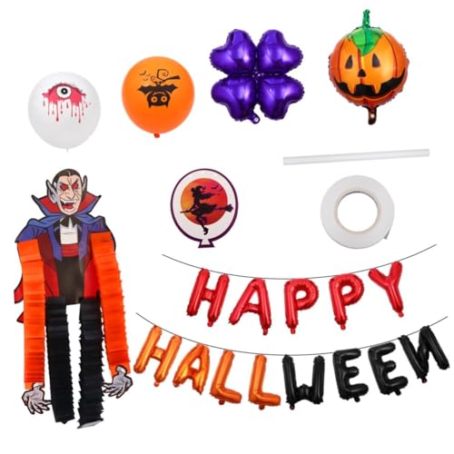 HEMOTON 25-Teiliges Set Halloween-Ballon-Kombination Halloween-Folienballon Halloween -Dekoration halloween aussendeko halloween luftballons Fröhliches Halloween-Banner Aluminiumfolie HEMOTON 25-Teiliges Set Halloween-Ballon-Kombination Halloween-Folienballon Halloween -Dekoration halloween aussendeko halloween luftballons Fröhliches Halloween-Banner Aluminiumfolie von HEMOTON