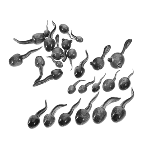 HEMOTON 26st Micro Landscape Kaulquenze Froschkaulquappen Froschmoos Minikaulquappen Süße Kaulquappen Süße Kleine Verzierungen Matte Untersetzer Stoßstange Duschtür Süßes Moos Black Harz von HEMOTON