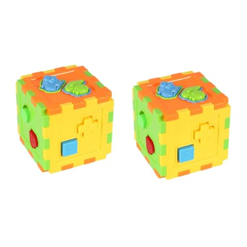 HEMOTON 2Er-Box Papageien-Lernrätsel Bausteine Spielzeug Bildungsblöcke Papagei-Trainingspuzzle niedlich Intelligenz-Box von HEMOTON