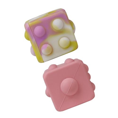 HEMOTON 2St Dekompressionsball Zauberwürfel Spielzeug Blasenspiel Hüpfbälle Toys jucarii pentru copii Würfel für EIN Bad nehmen magischer Würfel Ball kneifen Kind Kieselgel von HEMOTON