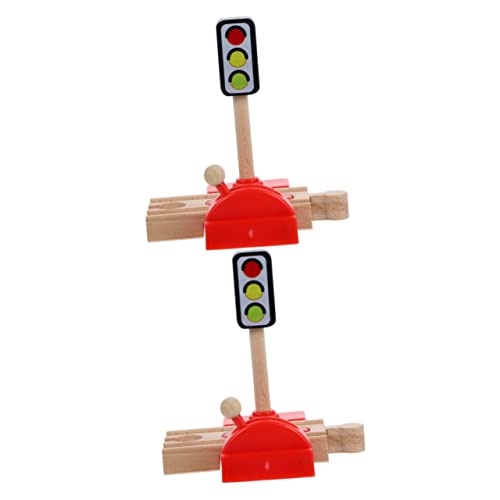 HEMOTON 2St Gleiszubehör holzeisenbahn für Kinder Zugspielzeug für Kinder Zug-Straßensperre-Spielzeug Tankstellenspielzeug Spielzeuge Kinderspielzeug Kindermodell für Spiele Spur schmücken von HEMOTON