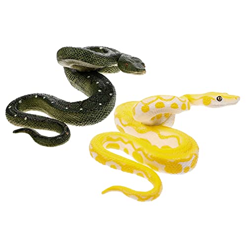 HEMOTON 2St Goldenes Python-Modell für kinderspielzeug hühner Kid Toys Wasserschlange Schildkröte Schlangenmodell Schlangenerkennungsmodell Plastik von HEMOTON