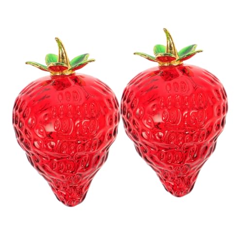 HEMOTON 2St Kristall-Erdbeere Karteikarte Fruchtdekor Vintage - Tischdekoration Kristall Luxus Tischornament Obstauto -Armaturenbrettverzierung dekorative Fruchtstütze Legierung rot HEMOTON 2St Kristall-Erdbeere Karteikarte Fruchtdekor Vintage - Tischdekoration Kristall Luxus Tischornament Obstauto -Armaturenbrettverzierung dekorative Fruchtstütze Legierung rot von HEMOTON