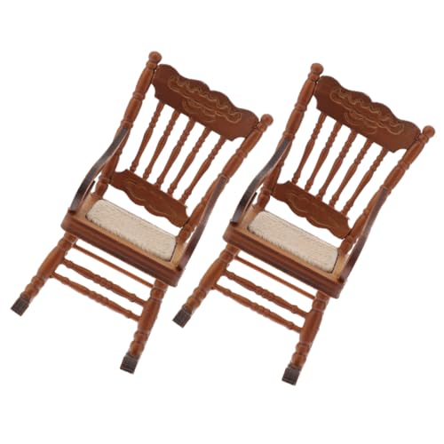 HEMOTON 2St Puppenhaus Miniatur Essen Leere Tasse Wasser Tasse Mini Modell Zubehör Mini-Puppenstuhl Mein Leben Puppenzubehör puppenstubenmöbel Dollhouse Furniture schöner Ministuhl von HEMOTON