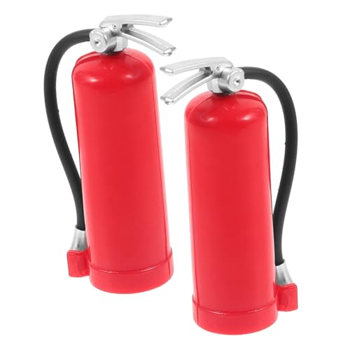 HEMOTON 2St Simulierter Feuerlöscher DIY Puppenhaus-Dekor Mini-Hausfeuerlöscher winzige Häuser Nagelaufkleber Feuerlöscher Spielzeug rc Auto feuerlöscher Klettern Modell Auto Model Sache von HEMOTON