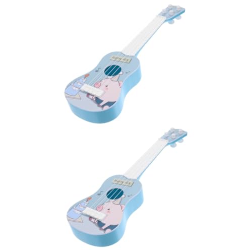 HEMOTON 2St Ukulele Musikinstrumente für Kleinkinder Gitarre für Kinder Gitarre für Anfänger Kleinkind Gitarre Spielzeug Modelle Gitarre aus Plastik Kindergitarrenmodell Geschenk von HEMOTON
