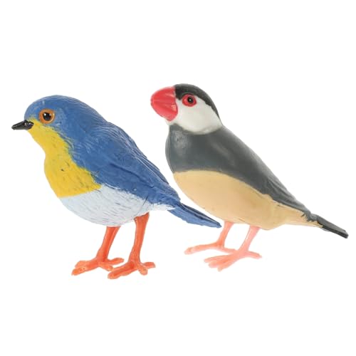 HEMOTON 2St weihachtsgeschenk weichnachtsgeschke Lebendige Vogelmodelle Mikrolandschaft Dekoration schöafzimmerdeko Gartenteich Vogel Aufkleber Vogel- kleines Vogelhandwerk Plastik von HEMOTON