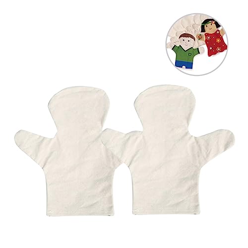 HEMOTON 2Stücke DIY Fingerpuppen Materialset Für Weiße Fingerpuppen Kreatives Bastelmaterial Für Fantasievolles Und Geschichtenerzählen Sicher Und Langlebig Für Kleine Hände von HEMOTON