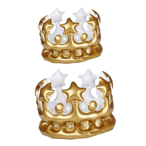 HEMOTON 2Stücke Dekorative Aufblasbare Geburtstagskronen für Goldene Krone als Partyhüte für Unvergessliche Feiern und Kreative Fotoshootings HEMOTON 2Stücke Dekorative Aufblasbare Geburtstagskronen für Goldene Krone als Partyhüte für Unvergessliche Feiern und Kreative Fotoshootings von HEMOTON