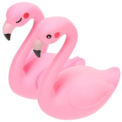 HEMOTON 2Stücke Flamingo Gartenfiguren Deko Für Cake Topper Tischdekoration Und Garten Vogelstatue Hochwertigem Material Für Anlässe Und Partys von HEMOTON