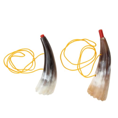 HEMOTON 2Stücke Hornspielzeug für Musikspielzeug mit Sound Einfach für Anfänger und Windinstrumentliebhaber mit Lanyard für Einfache Handhabung von HEMOTON