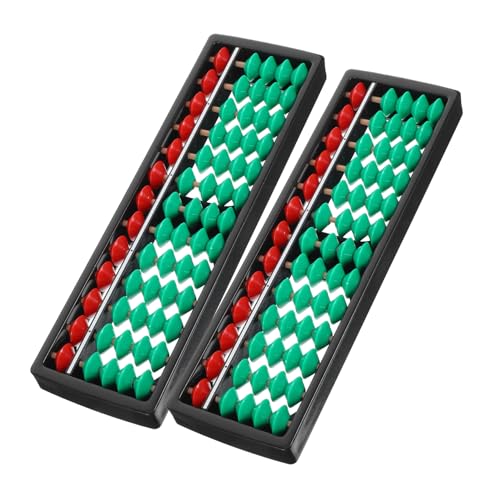 HEMOTON 2stücke Kunststoff Spalten-Rod Perlen Abacus Traditionelles Chinesisches Rechenwerkzeug Für Junge Mädchen Geeignet Für Schule Und Zuhause Pädagogisches Spielzeug Für von HEMOTON