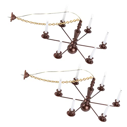 HEMOTON 2 Stück Miniatur Kronleuchter Puppenhaus Lampe Simulations Kleiner Lampe für Sandtisch Mikro Landschaftslicht Selbstgemacht Spielzeug HEMOTON 2 Stück Miniatur Kronleuchter Puppenhaus Lampe Simulations Kleiner Lampe für Sandtisch Mikro Landschaftslicht Selbstgemacht Spielzeug von HEMOTON