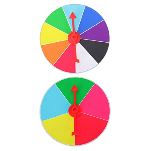 HEMOTON 2st Lotteriemaschine Lotterie Preisslot Roulette-Tisch Rad Spiel Drehen Brett Lotterie Drehteller Rotierende Platte Lotterie-rotationstafel Colorful PVC von HEMOTON