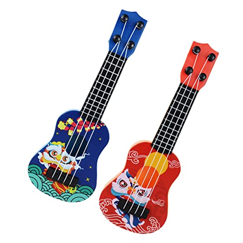 HEMOTON 2St Mini-Gitarre Kinder Gitarrenspielzeug Kinderinstrument Spielzeug kinderinstrumente Kinder musikinstrumente Mädchenspielzeug Kleinkindgitarre für 3 jährige Mädchen Gitarre Abs von HEMOTON