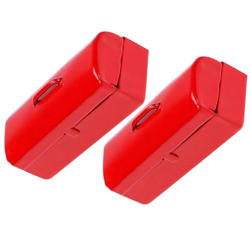 HEMOTON 2st Mini-blechdose Miniaturvögel Bausatz Hohe Spielzeugaufbewahrung Pflanzenspielzeug Algenkorb Hoher Weidenkorb Mit Deckel Gefälscht Mini-krabbe Puzzle Maschine Abs Luft Eisen Rot von HEMOTON