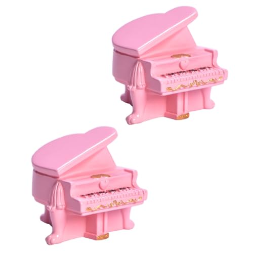 HEMOTON 2St Piano-Modell Puppenhaus-Miniaturmöbel Mini-Klavier Piano Klavier Ornament Wohnkultur Puppenhauszubehör Foto-Requisiten Haushalt schmücken Kunsthandwerk Dekorationen von HEMOTON