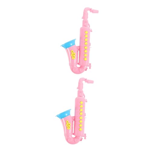 HEMOTON 2St Simulation Saxophon kinderinstrumente Kinder musikinstrumente Trompetenspielzeug für Kleinkinder Saxophonspielzeug für Kinder Modelle Prinzessin Spielzeug Schlüssel Requisiten von HEMOTON