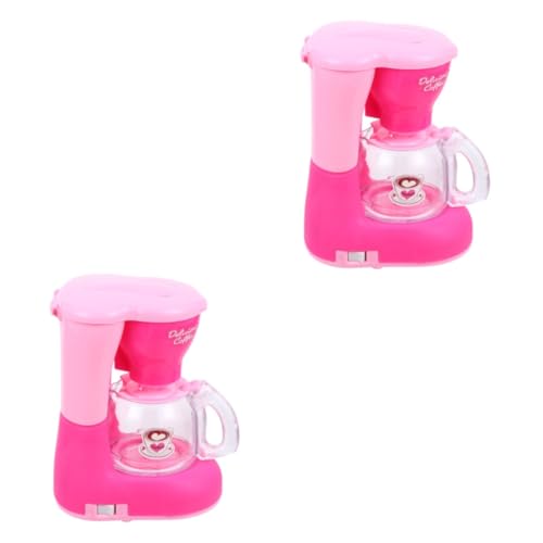 HEMOTON 2st Simulationsspielzeug Mini- -Requisite Spielzeug Für Küchengeräte Elektrische Mini-kaffeemaschine Als Spielzeug Vorgeben Haushaltsgeräte Mädchen Plastik Geschirr Kind Rosa von HEMOTON