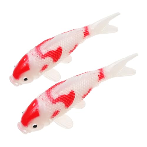 HEMOTON 2st Simuliertes Koi-Modell Verschluss Beige Große Streifen Abnehmbare Krone Wohnkultur Kleine Spielzeugstatue Steigleitung Zubehör Kopfbedeckung Geschirr Gadget Netz Dual PVC HEMOTON 2st Simuliertes Koi-Modell Verschluss Beige Große Streifen Abnehmbare Krone Wohnkultur Kleine Spielzeugstatue Steigleitung Zubehör Kopfbedeckung Geschirr Gadget Netz Dual PVC von HEMOTON