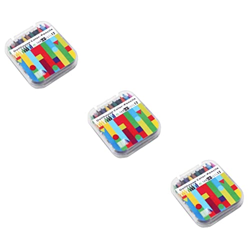 HEMOTON 3 Kisten Mini-buntstifte Spielhausspielzeug Regenbogenkreide Mikro-buntstifte Mini- -buntstiftmodell Dekorative Buntstifte Mini- -dekore Mini-dekor Puppenhaus Zubehör Plastik von HEMOTON