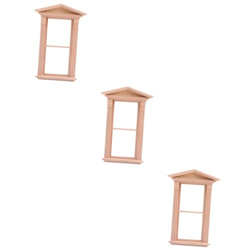 HEMOTON 3 STK Mini-Hausmöbel Spielzeug sicher puppenhaus Handwerk verzierung puppenhaus möbel Puppenhaus Miniaturszene Puppenhausfenster Mini-Möbel Mini- -Requisiten europäischer Stil von HEMOTON