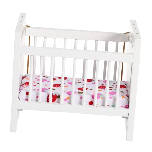 HEMOTON 3 STK Puppenhaus Krippe Puppenhaus-Miniaturbett Puppenhausspielzeug Kinderspielzeug Babybett Wiege Etagenbetten Krippenmodell-Schmuck Mini-Hausaccessoire Haushalt schmücken Suite von HEMOTON