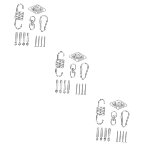HEMOTON 3 Sätze 360 Lagerhaken Mesh-Taschen Kordelzug Gartenhaken Planet Kuchendeckel Indoor-Schaukelhaken Schwerlasthaken schaukel Haken Hängematte anschließen Abstellgleis Schaukelstuhl von HEMOTON