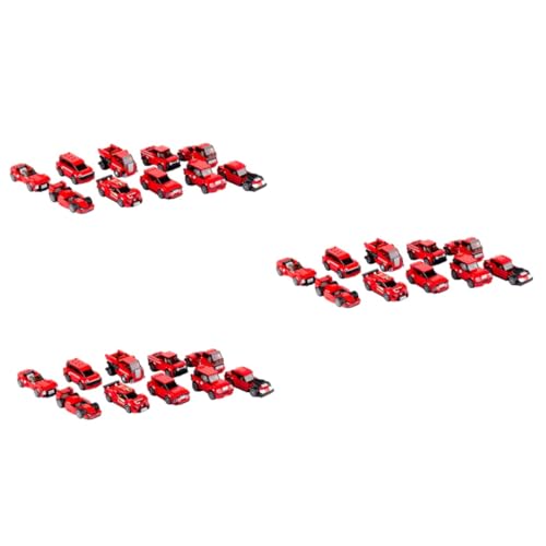 HEMOTON 3 Sätze Blöcke 3D-Puzzle-Modellbausatz 3D-Auto-Rätsel Plastikpuzzles Bausteine Modelle DIY-Modellauto-Bausatz Plastikpuzzle für Erwachsene gebaut Suite handgefertigtes Geschenk rot von HEMOTON