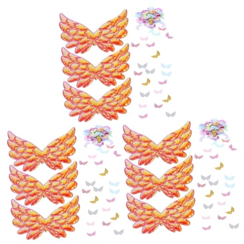 HEMOTON 3 Sätze Engelsflügel Bezaubern Flügel Zum Basteln Figur Flügel Dekorationen Grabschmuck Bastelzeug Geschenkidee Haarklemmen Socken-kostüm- Kostüm Polyester 100 Stück * 3 von HEMOTON
