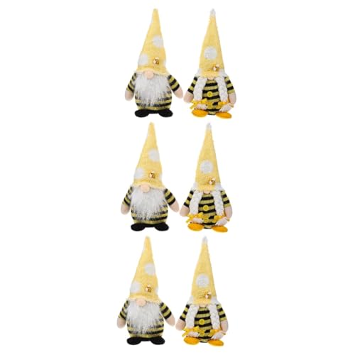 HEMOTON 3 Sätze GNOME Puppe Lustige Deko Für Bee Festival Anlässe Gesichtslose Für Fröhliche Feiern Wohnaccessoires Zur Schaffung Gemütlichen 2 Stücke * 3 von HEMOTON