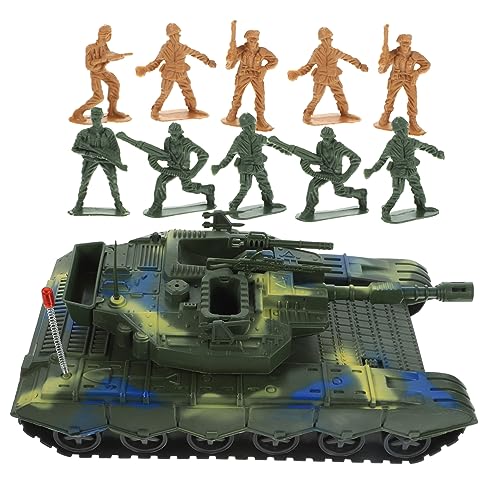HEMOTON 3 Sätze Kind Spielzeugsoldat Tank ferngesteuert Spielzeuge große Spielsachen ferngesteuerte Bagger Modelle großer Emulationstank militärisches Panzerspielzeug Junge Trägheitsauto von HEMOTON