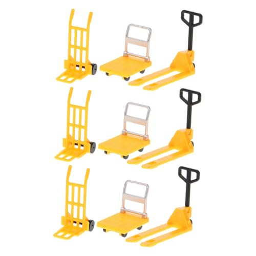 HEMOTON Miniatur-Gabelstapler- Und Plattformwagen-Set Bauschilder-Spielzeug Für Pädagogisches Spielen Für Kinder von HEMOTON