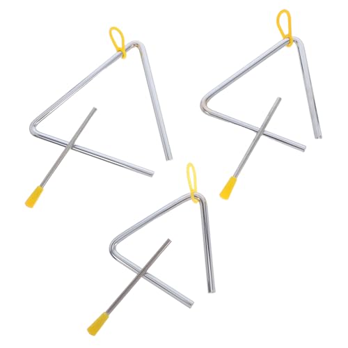 HEMOTON 3 Sätze Orff Percussion Dreieck Instrument Set mit Schlägel Musik Lernspielzeug für Vorschule Kindergarten Gruppenaktivitäten Soziale von HEMOTON