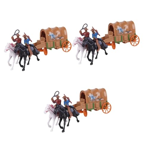 HEMOTON 3 Sätze Western-Cowboy-Figur Action Figur Gefälschtes Menschliches Modell Amerikanisch Reitfiguren Spielzeug Tischdekoration Wildwestfiguren Schreibtisch Dekorationen Plastik von HEMOTON