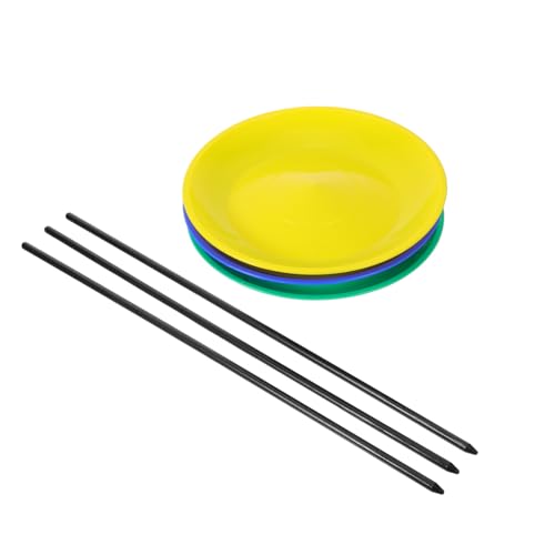HEMOTON 3 Satz Jonglierteller mit Stab Kunststoff Drehende Zirkusteller für Jonglierkünste Balancetraining Zirkusspielzeug Profi Requisiten für Straßen Zirkusvorführungen HEMOTON 3 Satz Jonglierteller mit Stab Kunststoff Drehende Zirkusteller für Jonglierkünste Balancetraining Zirkusspielzeug Profi Requisiten für Straßen Zirkusvorführungen von HEMOTON