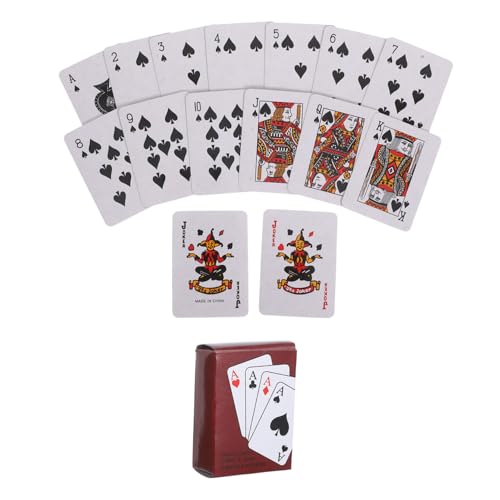 HEMOTON 3 Satz Mini Spielkarten Tragbare Poker Karten Vielseitig für Partyspiele Erwachsene Kompakt für Reisen Kreatives Poker Spielspaß Unterwegs von HEMOTON