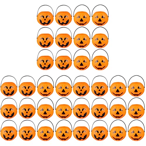 HEMOTON 3 Sets 12 Stück Süßigkeitenbeutel Kürbiseimer Kürbislaterne Halloween Dekoration Kürbis Süßigkeiten Snack Süßigkeiten Nachtlicht Kunststoffdekorationen Kessel von HEMOTON