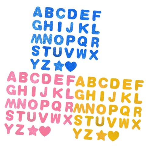 HEMOTON 3 Sets Alphabet Aufkleber Frühen Bildung Liefert Dekorative Aufkleber Pädagogisches Aufkleber Aufkleber Für von HEMOTON