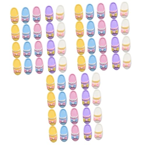 HEMOTON 3 Sets Dekoratives Miniatur-Pantoffel-Modell: Mini-hausschmuck Für Blumentopf-Display 20 Stück * 3 von HEMOTON