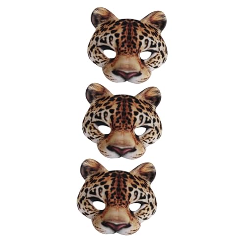 HEMOTON 3 Stk Halloween-Maske Leopardenmuster Kinderwagenkorb für unter den Kinderwagen Halloween-Dekorationen Kleidung Leopardenmaske dekorative Partymaske Cool Requisiten von HEMOTON