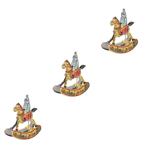 HEMOTON 3 Stück Eisernes Retro Schaukelpferd Dekofigur Vintage Blechspielzeug Aufziehbar Ornament für Büro Schreibtisch Wohnzimmer Kinderzimmer Nostalgische Handwerkskunst Sammler HEMOTON 3 Stück Eisernes Retro Schaukelpferd Dekofigur Vintage Blechspielzeug Aufziehbar Ornament für Büro Schreibtisch Wohnzimmer Kinderzimmer Nostalgische Handwerkskunst Sammler von HEMOTON