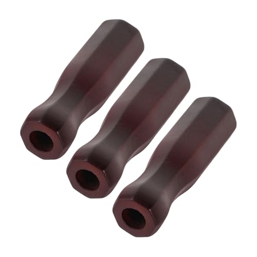 HEMOTON 3 Stück Foosball Griffe aus Holz Octogonal Nonslip Ersatzgriffe für Standard Tischkicker Stangen Langlebige Tischfußball Zubehörteile mit Natürlicher Holzoptik Rotbraun von HEMOTON