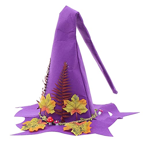 HEMOTON 3 Stück Halloween Hexenhut Damen aus Weichem mit Dekorativen Ahornblättern Leicht und Bequem für Party Kostüm und Foto Requisiten Festliche Halloween Deko für Erwachsene HEMOTON 3 Stück Halloween Hexenhut Damen aus Weichem mit Dekorativen Ahornblättern Leicht und Bequem für Party Kostüm und Foto Requisiten Festliche Halloween Deko für Erwachsene von HEMOTON