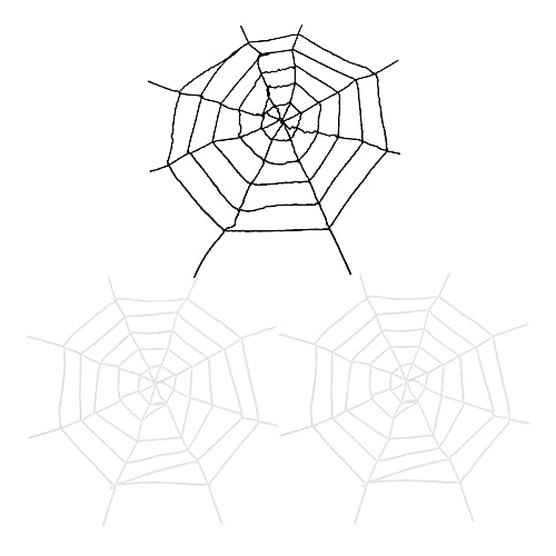 HEMOTON 3 Stück Halloween Requisiten Spinnennetz Halloween Spinnen Halloween Spider Halloween Decor Spider Web Aktion Spiderweb Spinnennetz- Spinnennetzdekoration Plüschgarn von HEMOTON