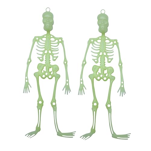 HEMOTON 3 Stück Halloween beängstigende Dekorationen Knochen gruselig drinnen groß Halloween-Animatronik halloween halloween schädel Anhänger hängende Halloween-Requisiten Green von HEMOTON