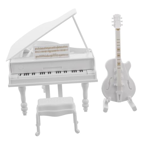 HEMOTON 3 Stück Miniatur Klavier Modell Set Teilig mit Mini Gitarre und Hocker Realistisches Puppenhaus Möbel Stabiles Aufrechtes Design Detailreiche Miniatur Instrumente für Dekoration HEMOTON 3 Stück Miniatur Klavier Modell Set Teilig mit Mini Gitarre und Hocker Realistisches Puppenhaus Möbel Stabiles Aufrechtes Design Detailreiche Miniatur Instrumente für Dekoration von HEMOTON