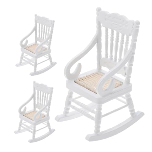 HEMOTON 3 Stück Puppenhausstuhl Stuhl Zu Sitz Barriere Wohndekoration Feengarten Kaninchen Desktop Kaninchen Außen Heizkissen Mini Pflanzen Chinchilla Heizkissen Mini Kaninchen Holz von HEMOTON