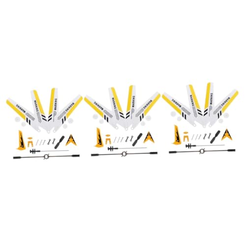 HEMOTON 3 Stück Rc Hubschrauber Ersatzteile Set Gelb Stabile und Austausch Rotorblätter Heckdekor Verbinder und Innenschaft Kompatibel mit Modellen HEMOTON 3 Stück Rc Hubschrauber Ersatzteile Set Gelb Stabile und Austausch Rotorblätter Heckdekor Verbinder und Innenschaft Kompatibel mit Modellen von HEMOTON