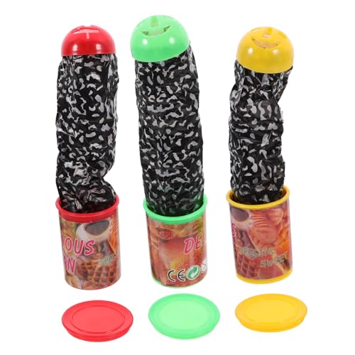HEMOTON 3 Stück Schlange kann Prank playmonil lustig Funny Toys Süßigkeiten Whoopee Witz Streiche seltsam Frühlingsschlangenspielzeug Streichspielzeug Yellow von HEMOTON